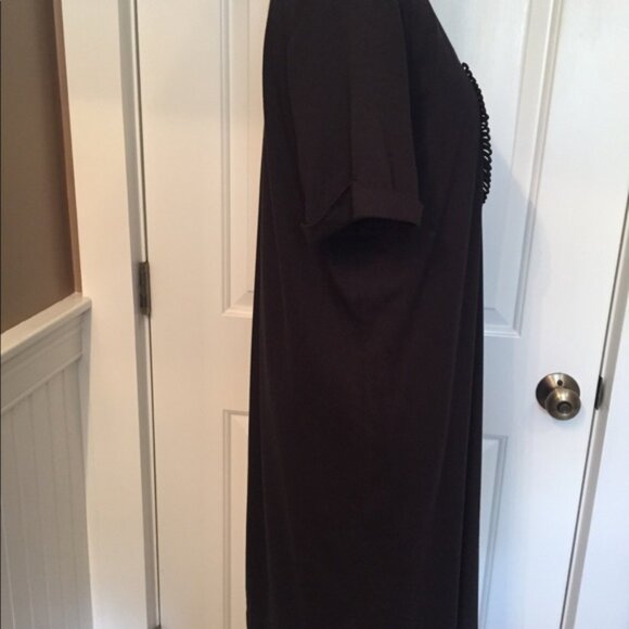 SEE BY CHLOE DRESS BLACK JERSEY KNIT SHIFT ITALY 46 US 10 - Picture 4 of 8